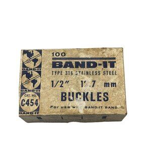 80 BAND-IT C454 316 Stainless Steel Buckles 1/2" 12.7 mm READ 80 In Box!